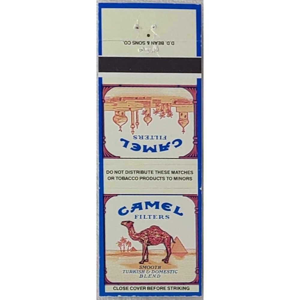 Vintage Matchbook Cover Camel Filters Smooth Turkish Domestic Blend Classic Logo